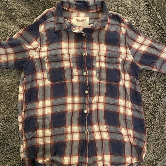 MOSSIMO SUPPLY CO Women’s Button Up Flannel Shirt - Picture 4 of 11